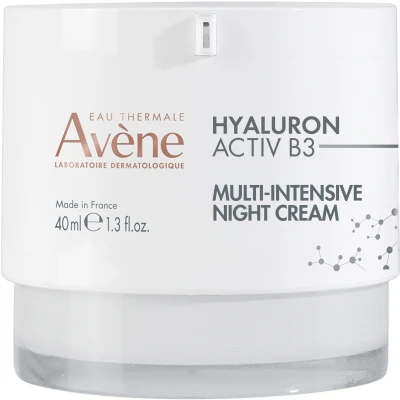 Mature skin will adore Avène’s Hyaluron Activ B3 Multi-Intensive Night Cream. Packed with hyaluronic acid and vitamin B3, this cream delivers intense hydration and anti-aging benefits. It’s like a fountain of youth in a jar, ensuring your skin feels rejuvenated and deeply moisturized by morning. Ideal for mature skin, this cream is packed with hyaluronic acid and vitamin B3 for intensive hydration and anti-aging benefits. Suitable for: Mature skin. Ideal for those needing intensive hydration and anti-aging benefits.