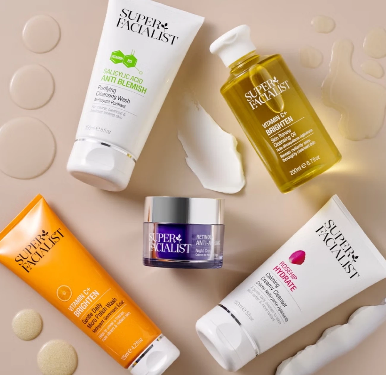 superfacialist is one of the best skincare brands for mature aging skin, for anti wrinkles, targeted acne prone skin formula, vegan friendly and cruelty free