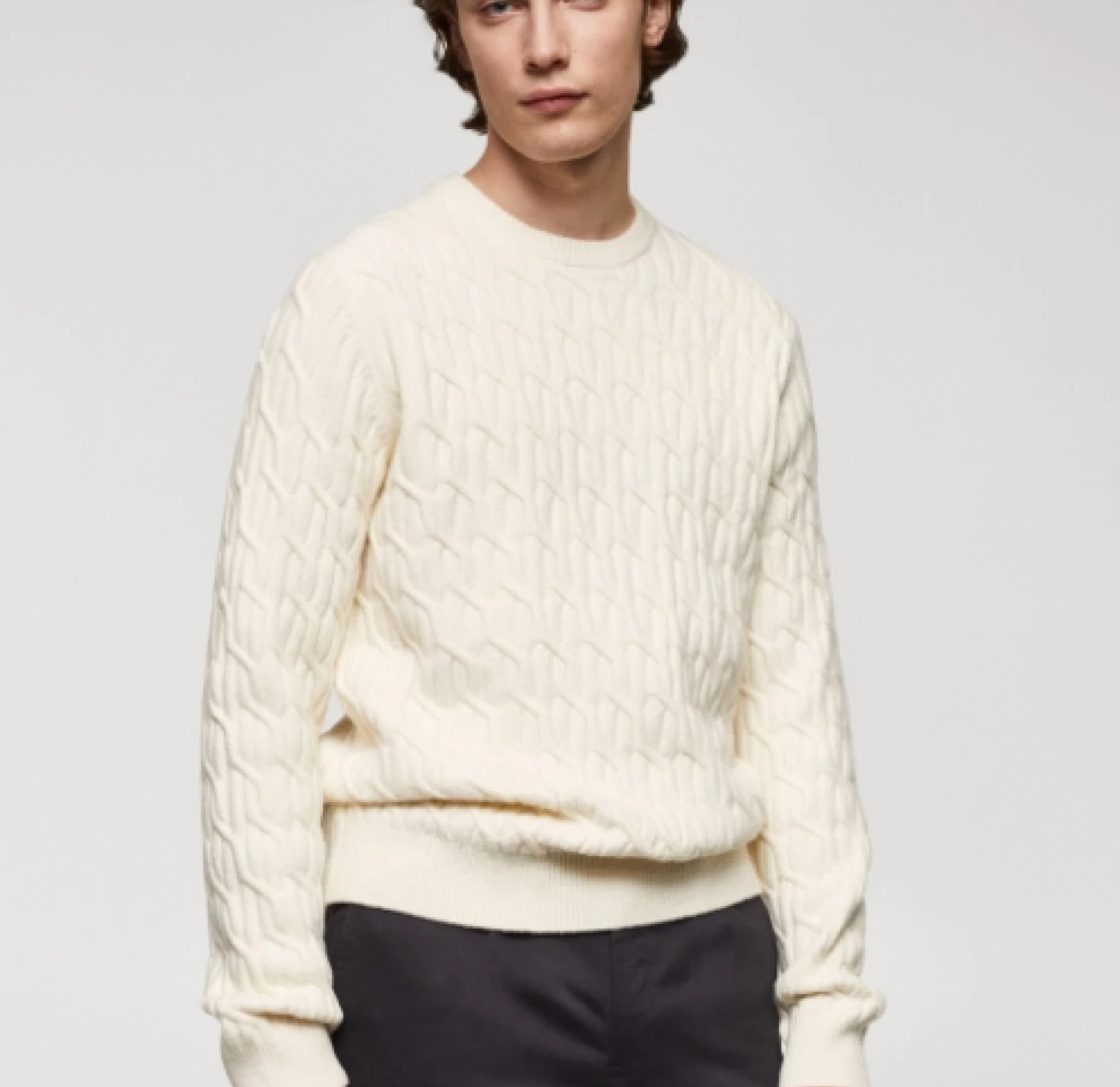 Braided knitted sweater