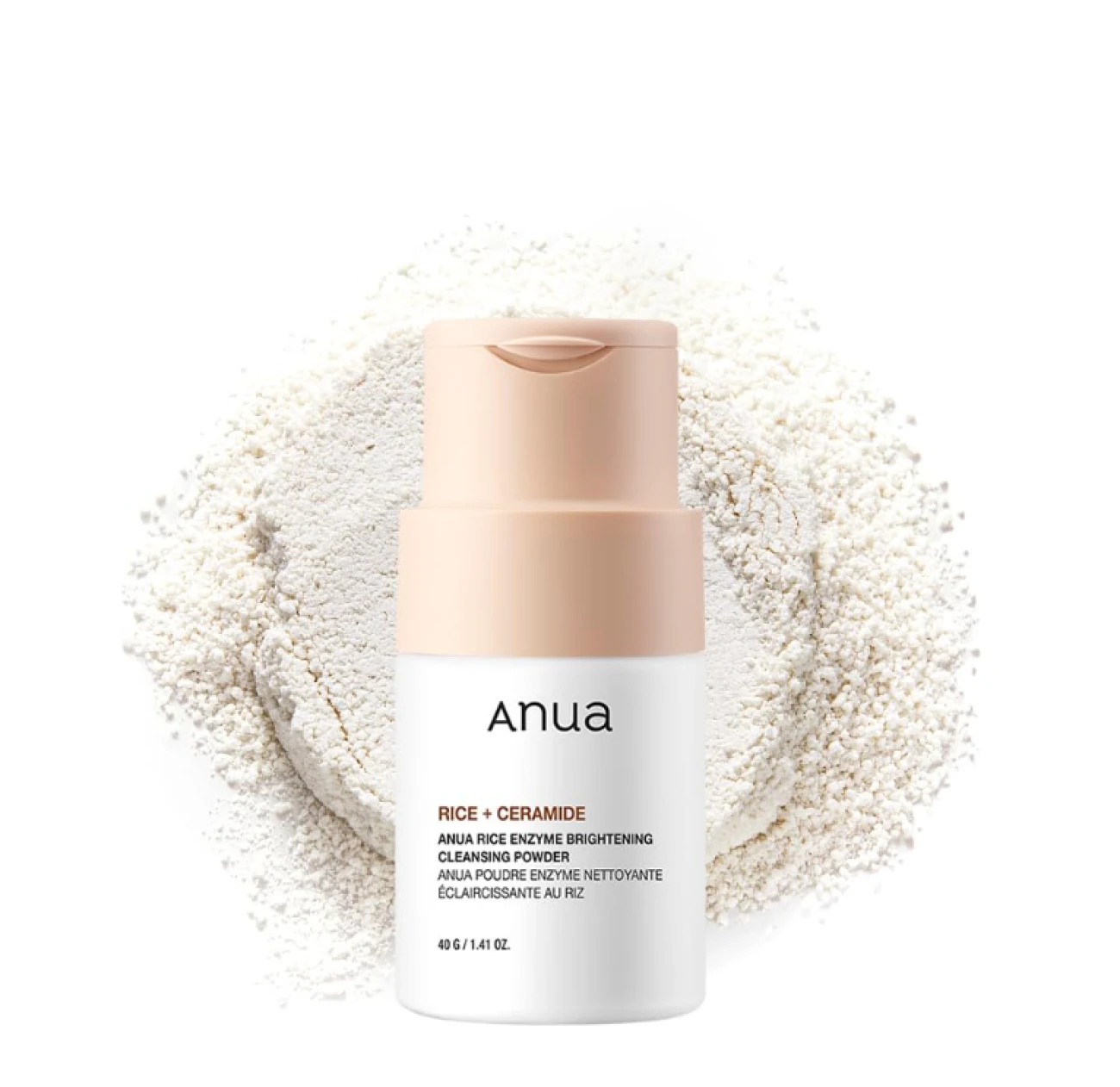 Anua Rice Enzyme Powder Cleanser – Korean exfoliating face wash for dull skin brightening in the UK