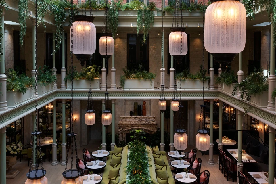 the stunningly designed restaurant at the NoMad Hotel in London offers a delectable selection of food perfect for your next holiday in the city the stunningly designed restaurant at the NoMad Hotel in London offers a delectable selection of food perfect for your next holiday in the city
