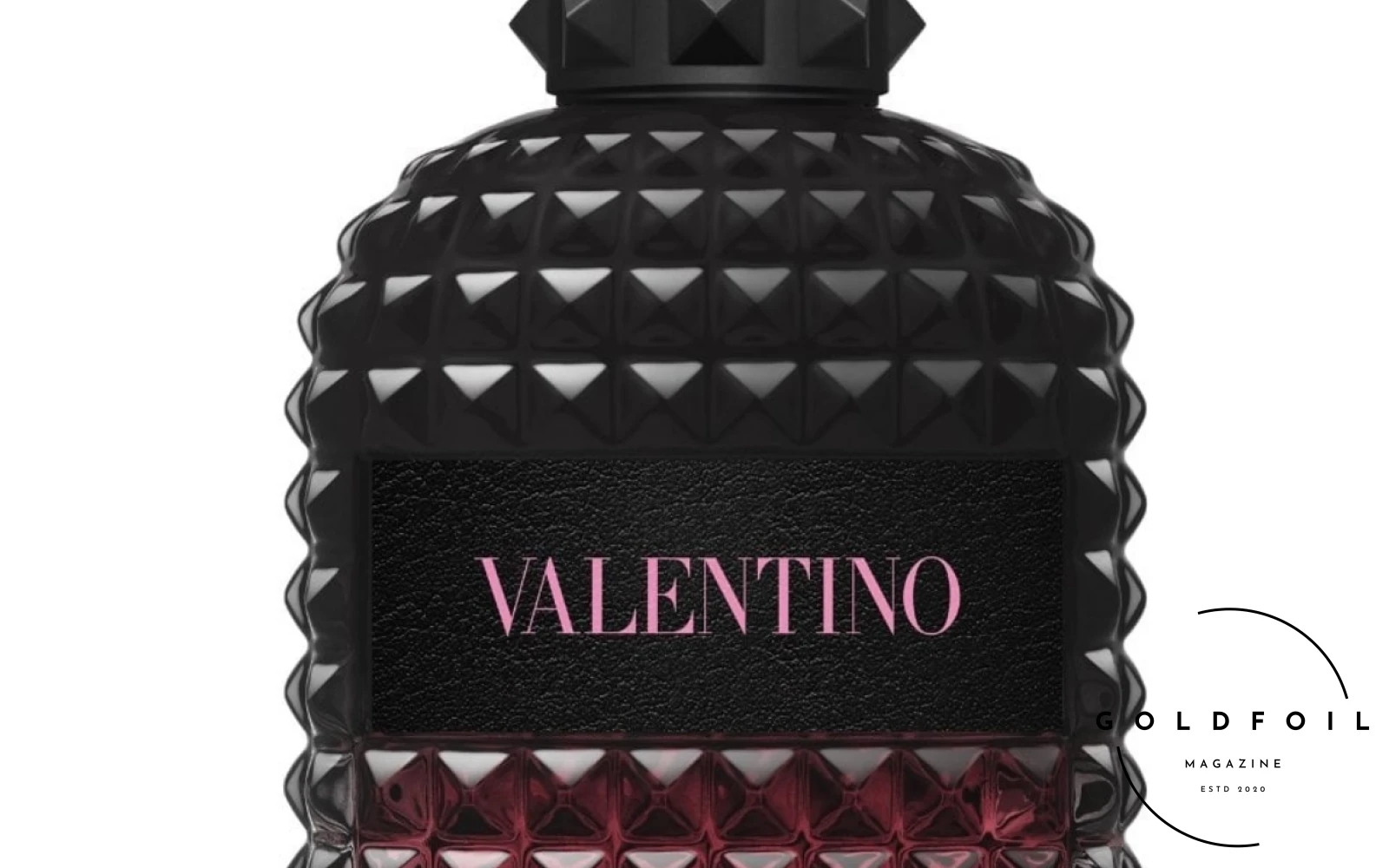 Valentino Uomo Born In Roma bottle, an edgy and elegant summer fragrance for men with notes of mineral salt, sage, and woody vetiver. Valentino Uomo Born In Roma bottle, an edgy and elegant summer fragrance for men with notes of mineral salt, sage, and woody vetiver.
