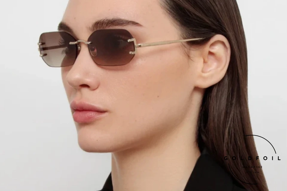 MAGALI ANGULAR SUNGLASSES IN LIGHT GOLD AND MOCHA by Linda Farrow are the perfect sunglasses for Summer 2024 MAGALI ANGULAR SUNGLASSES IN LIGHT GOLD AND MOCHA by Linda Farrow are the perfect sunglasses for Summer 2024