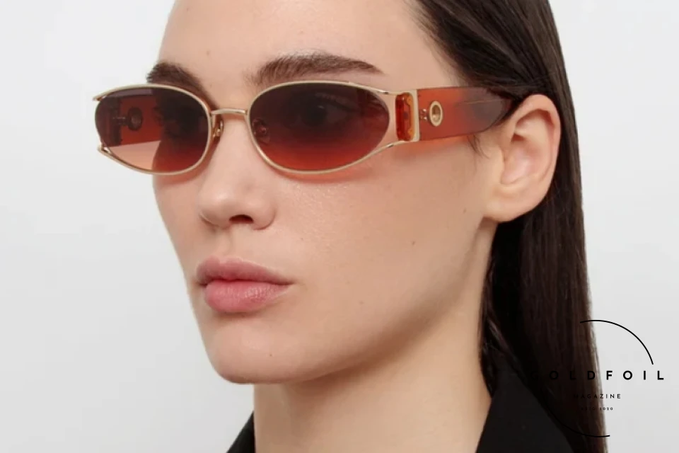 SHELBY CAT EYE SUNGLASSES IN LIGHT GOLD AND DUSK by Linda Farrow are the perfect sunglasses for Summer 2024 SHELBY CAT EYE SUNGLASSES IN LIGHT GOLD AND DUSK by Linda Farrow are the perfect sunglasses for Summer 2024