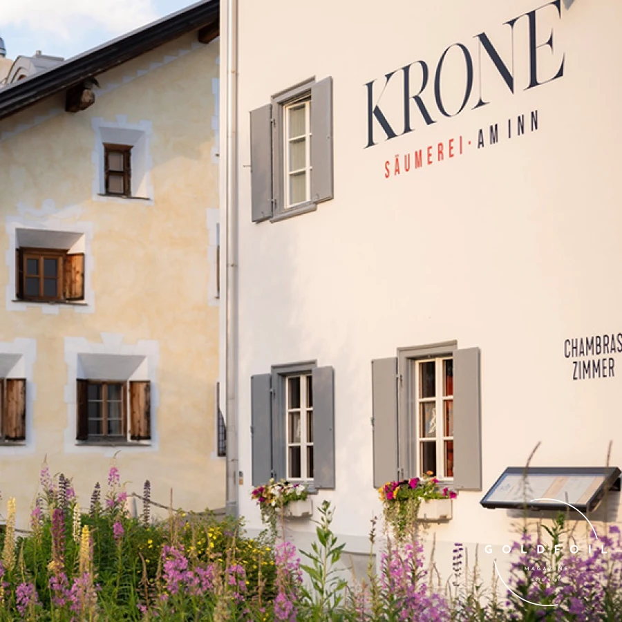 Krone Säumerei am Inn is your answer to escaping the heat and hustle of southern Europe. Tucked between wild mountain peaks and aromatic pine forests, this spot is ideal for hiking, biking, and horse riding. The hotel champions slow tourism with authentic experiences, sustainable practices, and locally sourced cuisine crafted by Michelin-starred chef James Baron. With spacious, modern rooms designed by the renowned Hans-Jörg Ruch, an edible garden, and a vibrant art collection, Krone offers a serene and culturally rich base for exploring the Engadin and nearby St. Moritz, famous for its summer festivals. Krone Säumerei am Inn is your answer to escaping the heat and hustle of southern Europe. Tucked between wild mountain peaks and aromatic pine forests, this spot is ideal for hiking, biking, and horse riding. The hotel champions slow tourism with authentic experiences, sustainable practices, and locally sourced cuisine crafted by Michelin-starred chef James Baron. With spacious, modern rooms designed by the renowned Hans-Jörg Ruch, an edible garden, and a vibrant art collection, Krone offers a serene and culturally rich base for exploring the Engadin and nearby St. Moritz, famous for its summer festivals.