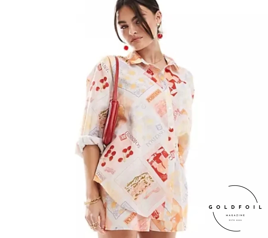 miss selfridge printed shirt in pink and red is the perfect summer addition to any outfit, pair this with a pair of red adidas gazelle sneaker for the ultimate combo, with a red marc jacobs handbag miss selfridge printed shirt in pink and red is the perfect summer addition to any outfit, pair this with a pair of red adidas gazelle sneaker for the ultimate combo, with a red marc jacobs handbag