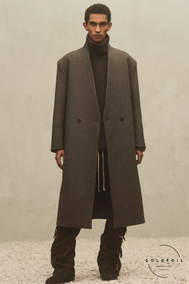 fear of god autumn winter offer long line coats in sherpa, fur, wool and other premium fabrics, for simple yet effective long lasting garments fear of god autumn winter offer long line coats in sherpa, fur, wool and other premium fabrics, for simple yet effective long lasting garments