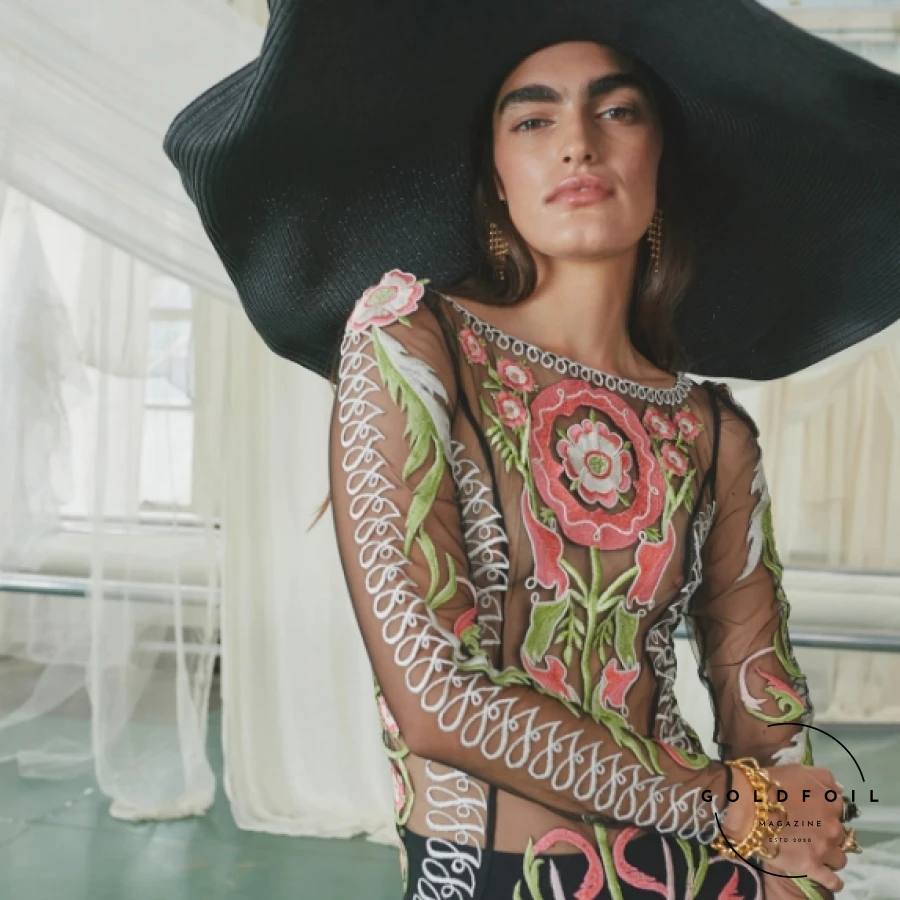 Temperley London, founded by Alice Temperley, epitomizes romantic, bohemian style with a focus on intricate embellishments and feminine silhouettes. The brand's collections are characterized by luxurious fabrics, delicate embroidery, and a timeless, ethereal quality. Temperley London, founded by Alice Temperley, epitomizes romantic, bohemian style with a focus on intricate embellishments and feminine silhouettes. The brand's collections are characterized by luxurious fabrics, delicate embroidery, and a timeless, ethereal quality.