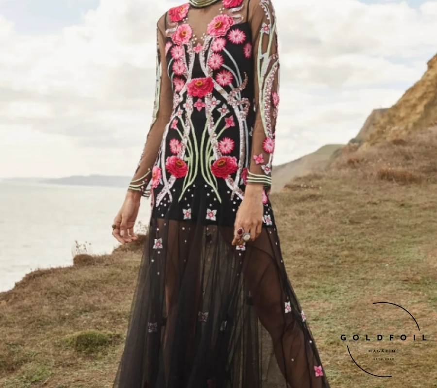 Temperley London, founded by Alice Temperley, epitomizes romantic, bohemian style with a focus on intricate embellishments and feminine silhouettes. The brand's collections are characterized by luxurious fabrics, delicate embroidery, and a timeless, ethereal quality. Temperley London, founded by Alice Temperley, epitomizes romantic, bohemian style with a focus on intricate embellishments and feminine silhouettes. The brand's collections are characterized by luxurious fabrics, delicate embroidery, and a timeless, ethereal quality.