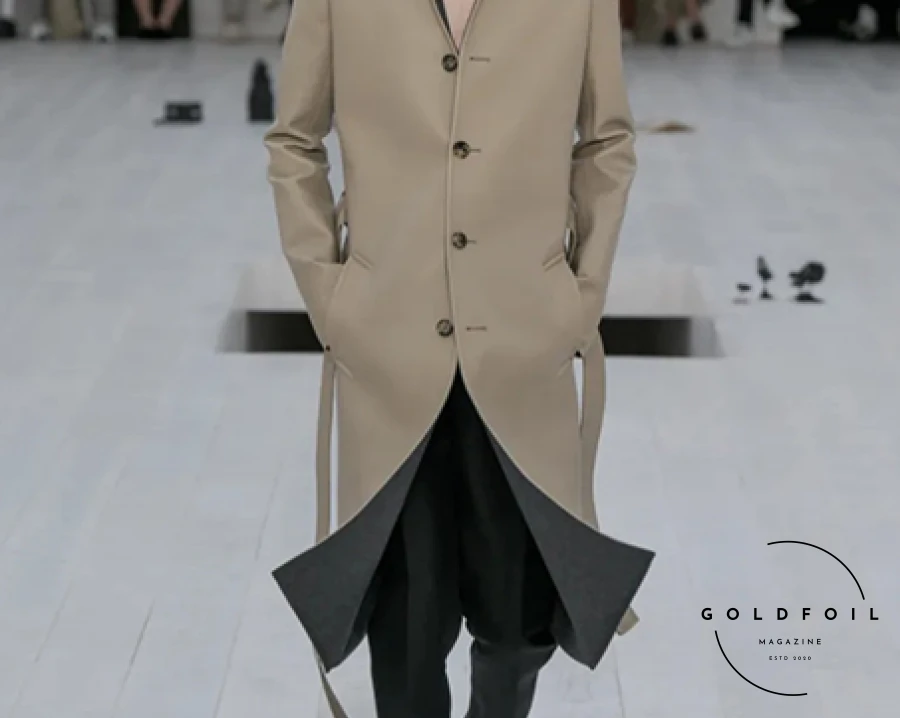 Jonathan Anderson's Loewe Spring men's show exuded restraint and minimalism, set in a serene space with metal mouse sculptures and Susan Sontag's  Jonathan Anderson's Loewe Spring men's show exuded restraint and minimalism, set in a serene space with metal mouse sculptures and Susan Sontag's