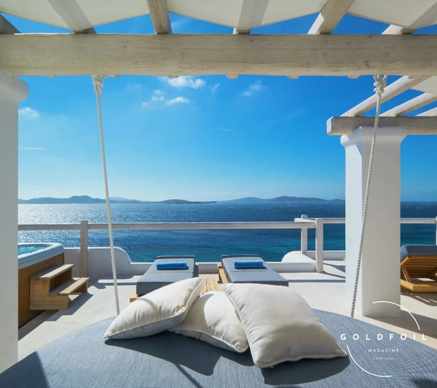 Situated on Ayios Yiannis beach, Mykonos Grand Hotel & Resort offers a blend of classic Cycladic architecture and modern amenities. The spacious suites and villas, many with private pools, provide a lavish retreat. Guests can relax at the Althea Spa, which offers a range of holistic treatments, or enjoy a meal at Nama Restaurant, known for its fresh seafood and stunning sunset views. The hotel’s beachside location and exceptional service make it a haven for those seeking relaxation and luxury. Situated on Ayios Yiannis beach, Mykonos Grand Hotel & Resort offers a blend of classic Cycladic architecture and modern amenities. The spacious suites and villas, many with private pools, provide a lavish retreat. Guests can relax at the Althea Spa, which offers a range of holistic treatments, or enjoy a meal at Nama Restaurant, known for its fresh seafood and stunning sunset views. The hotel’s beachside location and exceptional service make it a haven for those seeking relaxation and luxury.