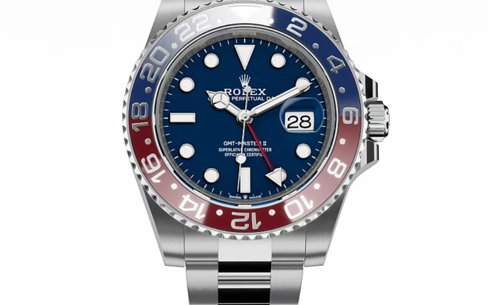 The Rolex GMT-Master II is renowned for its robust functionality and distinctive dual-colour bezel, designed for precise timekeeping across multiple time zones. Its durable construction and Swiss craftsmanship make it a favorite among globe-trotters and watch aficionados. The Rolex GMT-Master II is renowned for its robust functionality and distinctive dual-colour bezel, designed for precise timekeeping across multiple time zones. Its durable construction and Swiss craftsmanship make it a favorite among globe-trotters and watch aficionados.
