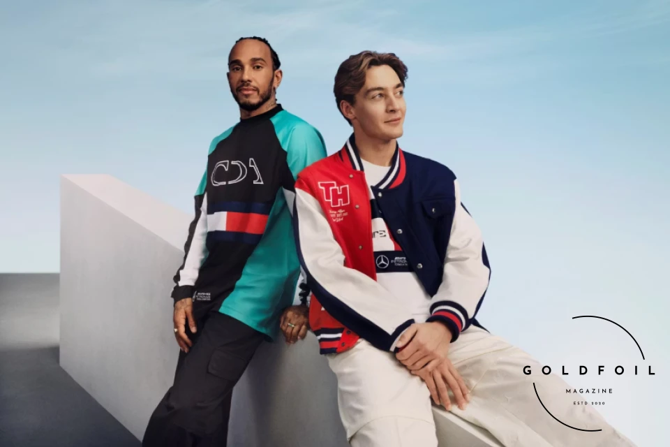 Tommy X Mercedes-AMG F1 X Clarence Ruth campaign featuring George Russell and Lewis Hamilto Tommy X Mercedes-AMG F1 X Clarence Ruth campaign featuring George Russell and Lewis Hamilto